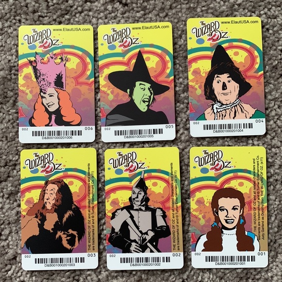Wizard of Oz Arcade Game Cards (6 cards) - Picture 2 of 2